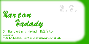 marton hadady business card